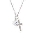 thumbnail image 2 of Delight Jewelry Silvertone My Angel Envelope I Set You Apart Engraved Cross Zoey Necklace, 28", 2 of 4