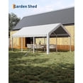thumbnail image 2 of EastVita Heavy-Duty Carport Canopy with Roll-Up Windows Doors Waterproof Garage Tent Shelter for Cars Trucks Boats 180G Durable Tarp Cover, 2 of 7