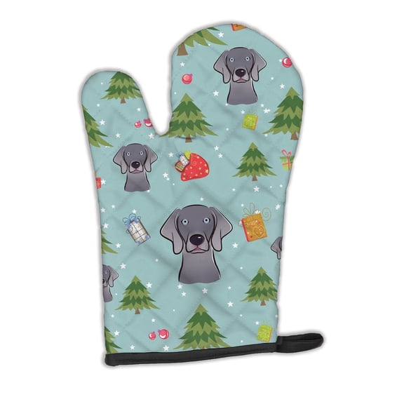 Carolines Treasures BB5020OVMT Christmas Weimaraner Oven Mitt Large multicolor