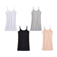 thumbnail image 3 of Sonducket Chaleco de Modal para mujer, cuello en U, piel agradable al desnudo, vestido deslizante, camisones con tirantes, ropa interior de talla grande Prendas para la parte del cuerpo Negro METRO Sonducket AP011308-12B, 3 of 6