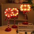 thumbnail image 4 of LED Santa Stop Here Sign Lamps Outdoor Christmas Standing Decorative Lights Festive Christmas Decor for Home or Office, 4 of 19