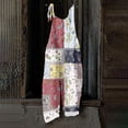 thumbnail image 7 of JULMCOMO Cotton Linen Jumpsuits for Women Floral Print Scoop Neck Loose Fit Overalls Tie Strap Sleeveless Casual Summer Overalls Sky Blue S, 7 of 7