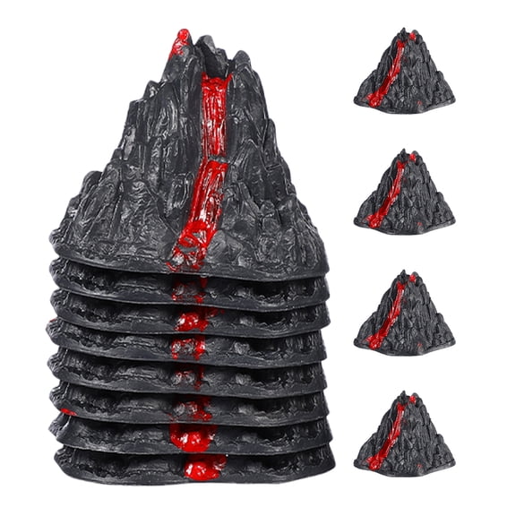 Zehuanyu 12 Pcs Aquarium Air Stone Volcano Cake Decorations Statue