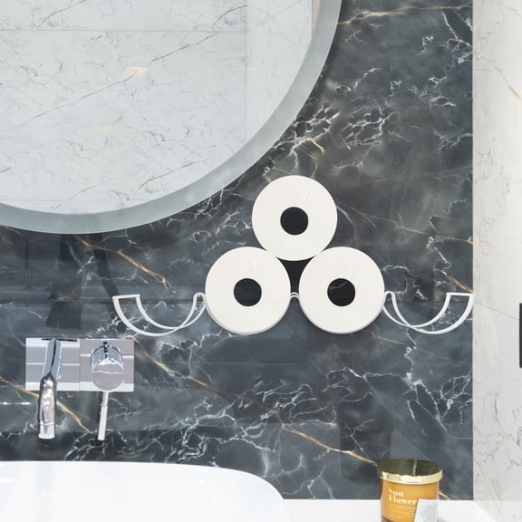LEORX  Toilet Paper Rack Commercial Holder Tissue Modern Bathroom White