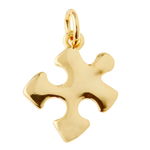 Bead Landing Charmalong 14K Gold Plated Puzzle Charm, 12 Pack
