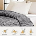 thumbnail image 4 of Fleece Throw Blanket for Couch, Cozy Soft Blankets for Women, Imitation Fleece Blanket Double Layer Thickened Solid Color Face Blanket Office Nap Blanket, 4 of 6