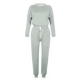 thumbnail image 4 of XuJwPNcy Lounge Sets for Women Sweatsuits Sets Two Piece Outfit Long Sleeve Top with Pant Workout Athletic Tracksuits, 4 of 5