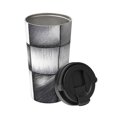thumbnail image 2 of Portable Thermos Cup Coffee Cup 6.9×3.4in Invisible Ring Easy To Carry For Car Cafe Office Home Silver Checked Hand-Drawn Sketch_2, 2 of 8