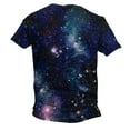 thumbnail image 6 of Penkiiy Galaxy Printed Shirt , Mens Vintage Casual Loose Short Sleeve Tee Tops 4XL Multicolor, 6 of 6