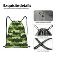 thumbnail image 5 of Drawstring Backpack - Camo Green Classic Splash Proof Small Drawstring Gym Bag for Women Men, Cinch Sports String Bag Backpack for Travel Swimming Beach, 5 of 8