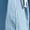 Blue, variant on Women 2 Piece Beach Resort Outfit, Sleeveless Crew Neck Crop Top & Drawstring Elastic Waist Wide Leg Midi Skirt Light Polyester Casual Vacation Matching Set Brown S