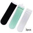 thumbnail image 2 of Esaierr 3 Pairs Toddler Kids Mesh Mid-Calf Socks Girls Candy Color Knee High Socks Breathable Calf Socks Cute Spring Summer Mesh Socks, 2 of 9