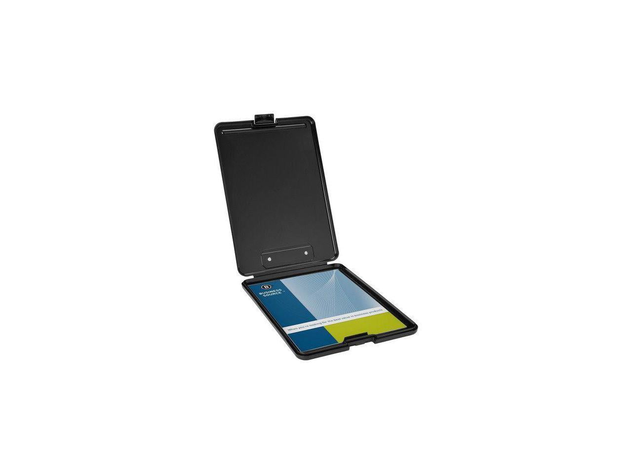 Business Source, BSN37513CT, Plastic Storage Clipboard, 12 / Carton, Black