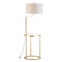 Safavieh Crispin 57 in. H Duo Floor Lamp Side Table, Gold