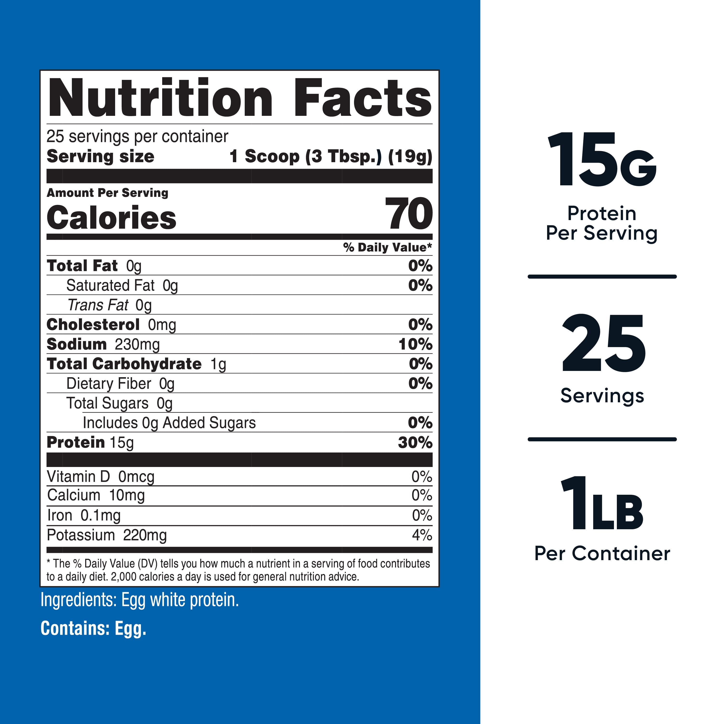 Nutricost Egg White Protein Powder 1lb (Unflavored) - Non-GMO, Gluten Free Supplement