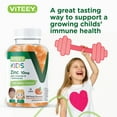 thumbnail image 5 of VITEEY Kids Zinc Gummies 10mg with Vitamin C and Echinacea, Kids Immune Support, Orange Flavor, 120 Ct, 5 of 7