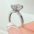 thumbnail image 3 of 1Ct Lab Created Diamond Oval Cut Solitaire Women's Pretty & Fancy Wedding Ring In 14K White Gold Plated, 3 of 3