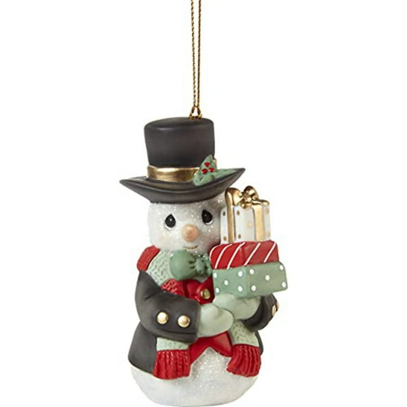 Wrapped Up in Holiday Cheer Annual Snowman Ornament
