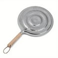 thumbnail image 2 of 2-Pack Flame Tamer Stovetop Simmer Ring – Aluminum Heat Diffuser for Gas & Electric Ranges, 12.5” Long, 8.5” Diameter, Wooden Handle – by Dependable Industries, 2 of 6