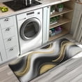 thumbnail image 3 of Black Marble Gold Wave Pattern Kitchen Rug Mat,Kitchen Runner Rugs Non Skid Washable,Decorative Kitchen Floor Mats for Kitchen,Sink,Laundry,17"x47.2", 3 of 7