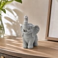 thumbnail image 5 of 1 Pair Elephant Decor Figurine Resin Elephants Statue Decor for Home Office Bookshelf Stand Shelf Living Room Bedroom Decorations Gifts for Women Mom, 5 of 7