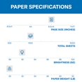 thumbnail image 2 of Impresora Paper Hammermill, 20 libras, 8,5 x 14, 500 hojas (paquete de 3), 2 of 9