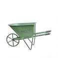 thumbnail image 2 of Jardinière Chariot à Main à Roue en Fer Forgé, Déco de Jardin Rustique Vintage Gaqring pour Usage Extérieur, Contenant en Fer Robuste et Résistant aux Intempéries pour Balcon, Terrasse, Patio, Vert, 2 of 7
