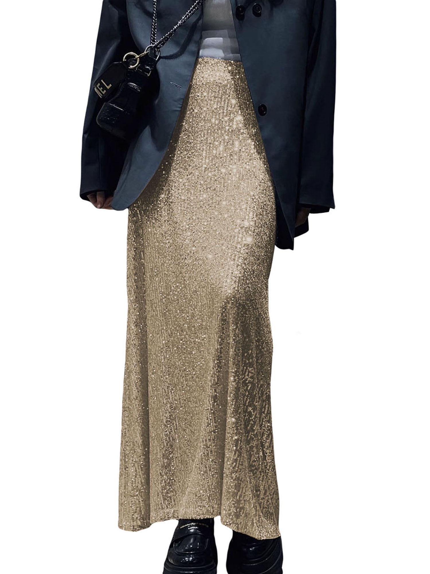 Speckle High Waist Midi Skirt main image 0