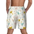 thumbnail image 4 of Uemuo Chicken Pattern Mens Swim Trunks Quick Dry Board Shorts with Mesh Lining, Stretch Beach Shorts Quick Dry No-Chafing Board Shorts-Large, 4 of 9