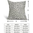 thumbnail image 4 of Gray Cheetah Throw Pillow Covers 18X18 Inch Set of 2 Grey White Leopard Decorative Pillow Cases Animal Wildlife Pillow Cover with Zipper Home Decor For Sofa Couch Housewarming Gift Bed Couch Outdoor, 4 of 6