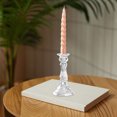 thumbnail image 6 of Clear Glass Candlestick Holder Decorative Taper Candle Holder Modern Simple Candle Stand for Wedding Party Home Dining Room Decoration, 6 of 7