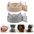 thumbnail image 3 of pinzas pequeñas para el pelo con diamantes de imitación para mujer, elegantes accesorios para el pelo con forma de garra para todo tipo de peinados, bonitas orejas de gato, 3 of 8