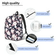 thumbnail image 6 of Geaub leaves flower durable canvas backpack: stylish, lightweight, and spacious with adjustable straps, 6 of 7