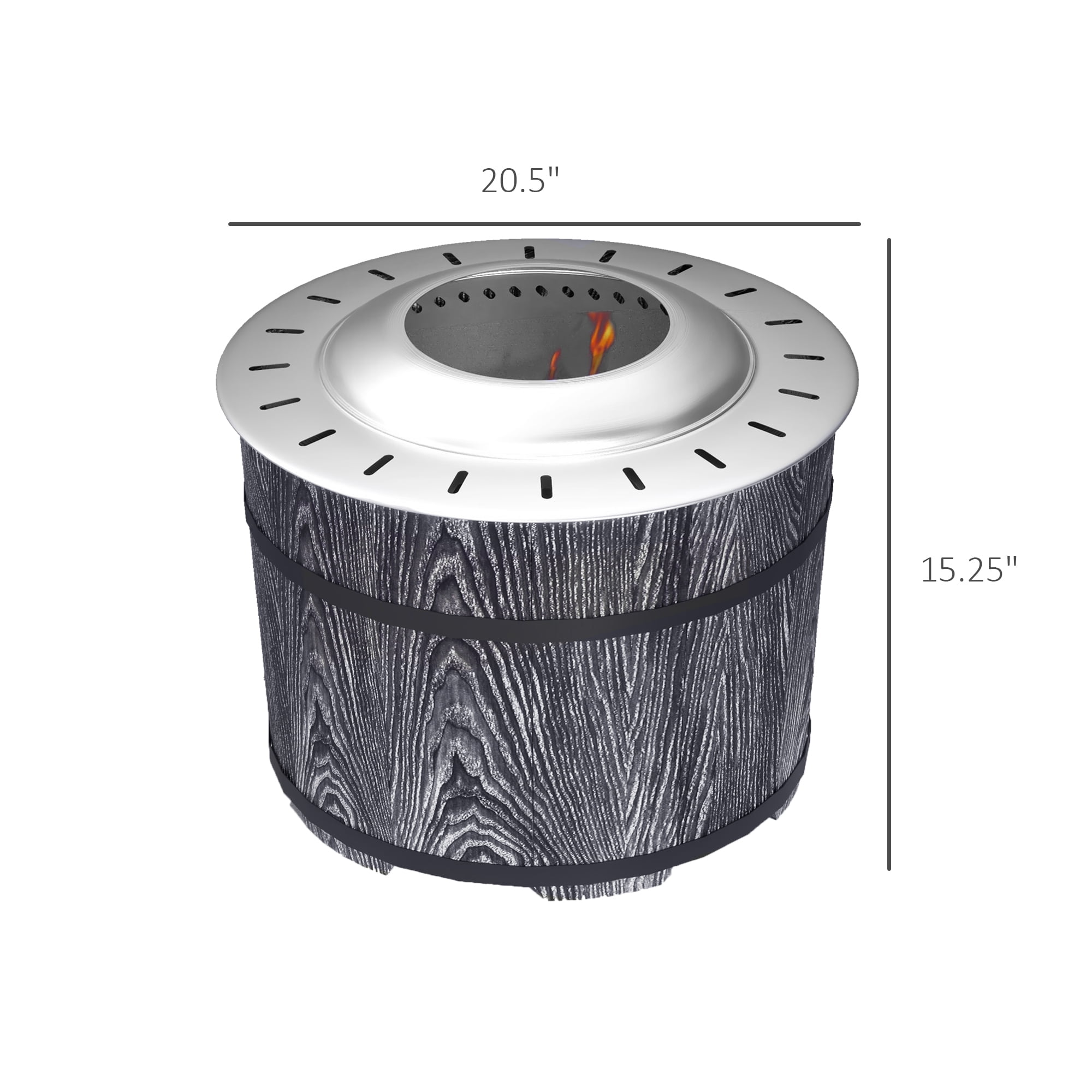Aimee Lii Smokeless Fire Pit with Fireproof Mat, 20" Barrel Style Portable Wood Burning Firepit, Outdoor Firepit Low Smoke Camping Bonfire Stove for Patio, Picnic, Backyard, Black Aimee Lii Smokeless Fire Pit with Fireproof Mat, 20" Barrel Style Portable Wood Burning Firepit, Outdoor Firepit Low Smoke Camping Bonfire Stove for Patio, Picnic, Backyard, Black
