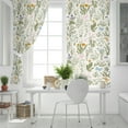 Blackout Room Darkening Curtains, Vintage Spring Flowers Plant Leaves