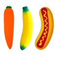 thumbnail image 1 of Paquete de 3 Juguetes Estirables Squishy Yum: Plátano, Zanahoria y Hot Dog, 1 of 7