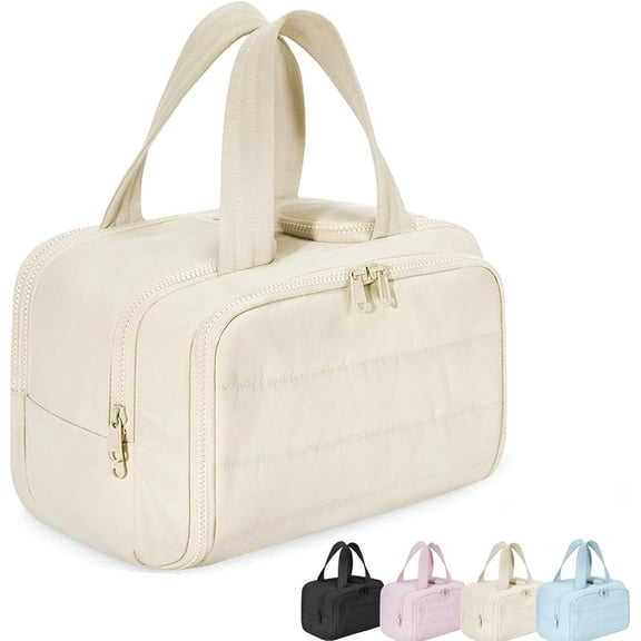 Crushkit Toiletry Bag, Large Capacity Wide Open Travel Organizer for Accessories and Toiletries