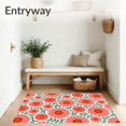 thumbnail image 3 of ODIKA 5'x7' Machine Washable Non-Slip Area Rug, Whimsical Daisy Chain Retro Bohemian Artistic High Traffic Rug with Pad, Pink, 470474, 3 of 8