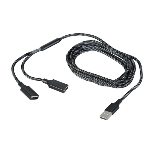 USB Male to Double Female Extension Cable for Expanding USB Port on Laptop Keyboards with Fast Data Transfer