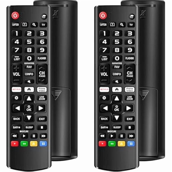 xixishop (Pack of 2) Universal Remote for LG Smart TV, Compatible with All LG TV Remote Control LCD LED OLED UHD HDTV 3D 4K Smart TV Models, Replacement Remote with Netflix Amazon Shortcuts Key