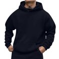 thumbnail image 2 of Yanghang Hoodies Men Casual Fashion Solid Pullover Long Sleeve Hoodie With Pocket Sweatshirts, 2 of 5