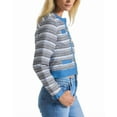 thumbnail image 3 of Derek Lam 10 Crosby womens  Elain Cotton Tweed Jacket, 4, Blue, 3 of 5