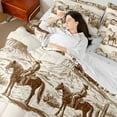 thumbnail image 4 of Homewish Western Cowgirl Cowboy 7-Piece Twin Bedding Sets For Teens Female Men,Botanical Cactus Bedding Comforter Set,Exotic Style Breathable Sheet Sets,Retro Vintage Room Decor,Reversible, 4 of 8