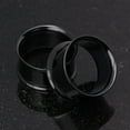 thumbnail image 5 of A Pair of Blackline Steel Double Flared Ear Gauge Flesh Tunnel Plug, 5 of 5