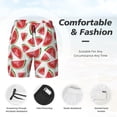thumbnail image 3 of Haiem Hand Drawn Watermelon Mens Swim Trunks with Compression Liner 2 in 1 Swimming Shorts Stretch Swimwear Quick Dry,Board Shorts-Small, 3 of 9