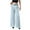 Light Blue, variant on XFLWAM Women's Dress Pants Casual Work Business Trousers High Waist Straight Wide Leg Suit Pants with Pockets