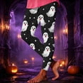 thumbnail image 3 of GERsome Women's Halloween Leggings Cute Ghost Print High Waisted Stretchy Novelty Tights Pants for Party Size 2XL, 3 of 5