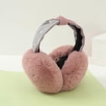 thumbnail image 2 of Orejeras cálidas de invierno para mujeres y niñas, suaves, de piel sintética, de felpa, con diadema plegable., 2 of 3