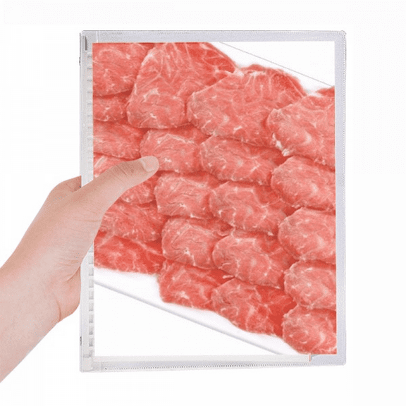 steak raw meat food texture notebook loose diary refillable journal statiry