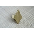 thumbnail image 3 of Hamilton Bowes Satin Brass Cabinet Hardware Square 1.4" Modern Basic Knob Modern Gold Vibrant Amber, 3 of 4